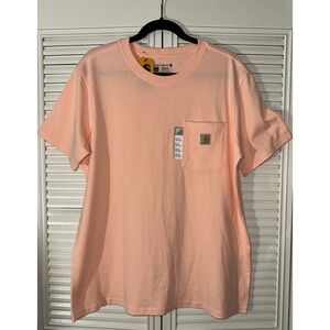 Carhartt Peach Loose Fit Heavyweight Short Sleeve Pocket Tee‎ Size L *READ*